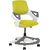 Детский рабочий стул ROOKEE 64x64xH76-93см, сиденье и спинка с обивкой, цвет: горчично-жёлтый, белый пластиковый корпус