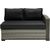 Модульный диван GENEVA с подушками, правый угол, 81x132x78см,  рама: алюминий с плетением из пластика, цвет: тёмно-серый