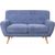 Sofa RIHANNA 2-seater 140x84xH87cm, blue fabric cover