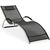 Guļamkrēsls BRIGO 177x65x73cm, sēdvieta: tekstils, krāsa: melns, rāmis: alumīnijs Guļamkrēsli un sauļošanās krēsli