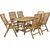 Dārza mēbeļu komplekts FINLAY galds un 6 krēsli (13184), pagarināms, koks: akācija, apdare: piesūcināts ar eļļu