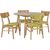 Ēdamistabas komplekts JAXTON ar 4 krēsliem (20862) galda virsma: MDF ozolkoka finierējums, kājas un rāmis: gumijkoks