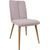 Ēdamistabas krēsls NOVA 59x53,5xH92cm, pelēcīgi rozā