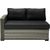 Moduļa dīvāns GENEVA ar spilveniem, ar kreiso roku balstu, 81x132x78cm, alumīnija rāmis ar plastikāta pinumu, krāsa: tum