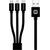 Swissten Textile Universal 3in1 USB-C / Lightning Data MFI / MircoUSB-кабель 1,2 м, черный
