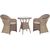 Dārza mēbeļu komplekts TOSCANA galds un 2 krēsli (10522) D65xH73cm, alumīnija rāmis ar plastikāta pinumu, krāsa: pelēcīg