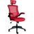 Рабочий стул RAGUSA 66,5x51xH117-126cм, сиденье и спинка: сетка из ткани, цвет: красный