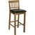 Bāra krēsls LAURA 40x40xH72/99cm, sēdeklis: ādas imitācija, krāsa: tumši brūns, koks: ozols, apdare: eļļots