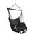 Šūpuļkrēsls TASSEL BLACK 130x127cm, audums: 100% kokvilna