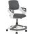 Детский рабочий стул ROOKEE 64x64xH76-93см, сиденье и спинка с обивкой, цвет: серый, белый пластиковый корпус