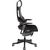 Рабочий стул WAU с подголовником 65x49xH112-129см, сиденье: ткань, цвет: чёрный, спинка: серая сетка из полиэстера
