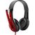 CANYON HSC-1 basic PC headset with microphone, combined 3.5mm plug, leather pads, Flat cable length 2.0m, 160*60*160mm, 0.13kg, Black-red