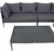 Garden furniture set BREMEN table and corner sofa, grey