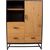 Kumode AMSTERDAM 100x40xH140cm, ozols / melns