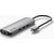 Swissten USB-C Sadalītājs 8in1 ar 3X USB 3.0 / 1X USB-C Power Delivery / 1X microSD / 1X SD / 1x HDMI 4K / 1x LAN RJ45 / Alumīnija korpuss USB / Type-C Hub
