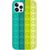 Fusion Pop it силиконовый чехол для Apple iPhone 12 Pro Max желтый - зеленый