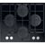Ariston Hotpoint Hob HAGS 61F/BK Gas on glass, Number of burners/cooking zones 4, Mechanical, Black Iebūvējama virsma - Gāzes