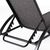 Шезлонг БОСТОН 198x65x95cm, сиденье и спинка: серый текстиль, черная стальная рама