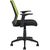 Darba krēsls ALPHA 60x55xH87,5-95cm, sēdvieta: audums, krāsa: melns, atzveltne: poliestera tīklveida audums, krāsa: zaļš