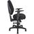 Рабочий стул SAGA 64x64xH95,5-115cм, сиденье и спинка: ткань, цвет: чёрный