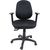 Рабочий стул SAGA 64x64xH95,5-115cм, сиденье и спинка: ткань, цвет: чёрный