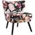 Atpūtas krēsls LA PERLA 63x73xH76cm, materiāls: samta audums, krāsa: puķains