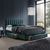 Кровать GRACE с матрасом HARMONY DELUX (85266) 160x200см, с 3-ящиками, обивка из мебельного текстиля, цвет:  зелёный