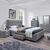 Кровать CAREN с 4-ящиками, с матрасом HARMONY TOP (86864) 160x200см, обивка из мебельного текстиля, цвет: серый