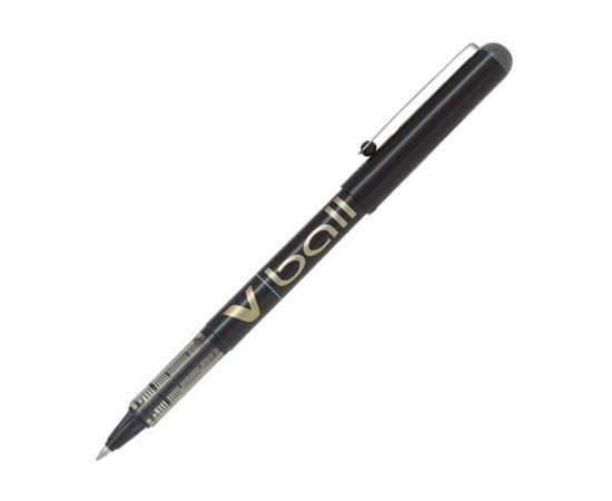 Pilot Tintes pildspalva V-ball Grip, ar ergonomisku satvēriena zonu,0,7 mm, melnā krāsā,1gab., blisterī