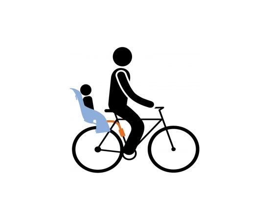 Thule RideAlong bērnu velosipēda sēdeklis gaiši pelēks