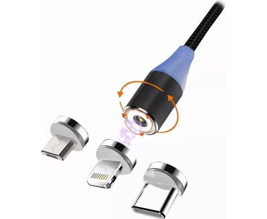 Vakoss Msonic MLU651 3in1 Micro USB Lightning Type-C магнитный кабель