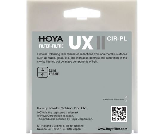 Hoya Filters Hoya filter circular polarizer UX II 82mm