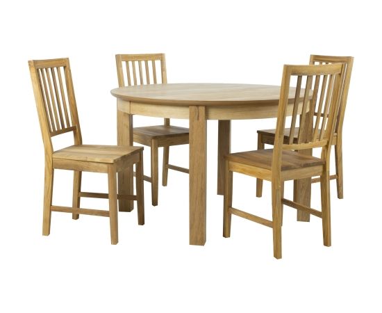 Dining set CHICAGO NEW with 4-chairs (19954), oak