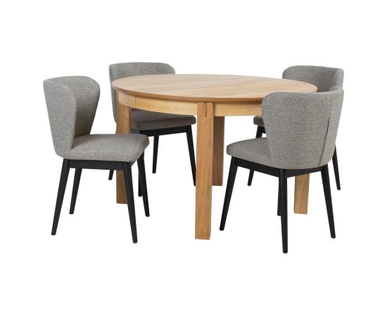 Dining set CHICAGO NEW with 4-chairs (18103), oak