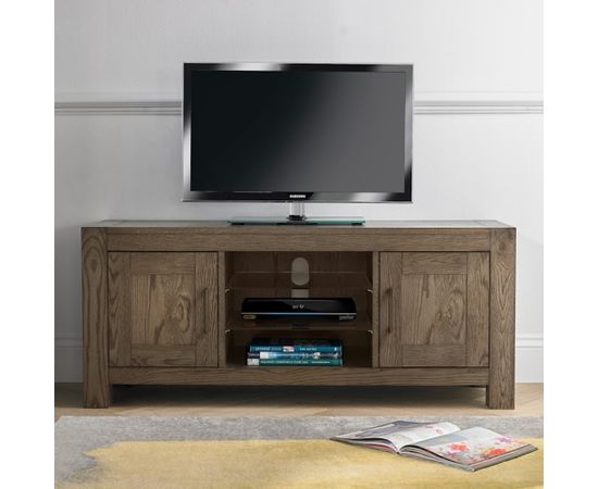 TV-galds TURIN 44x135xH57cm, materiāls: ozols, krāsa: brūns, apdare: eļļots