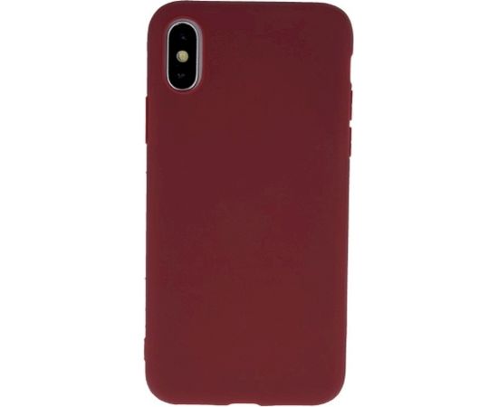 Fusion Soft Matte Back Case Silikona Aizsargapvalks Priekš Apple iPhone 11 Pro Max Tumši Sarkans