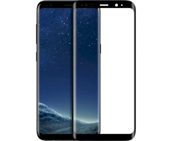 Fusion 5D glass aizsargstikls pilnam ekrānam Samsung G950 Galaxy S8 melns