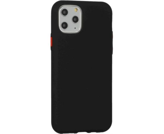 Fusion Solid Case Silikona Aizsargapvalks Priekš Samsung G985 Galaxy S20 Plus Melns