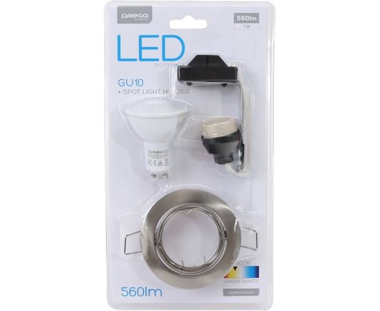 Omega LED spuldze GU10 7W 2800K Kit