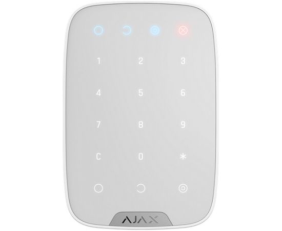 Ajax KeyPad Plus Беспроводная сенсорная клавиатура (белая)