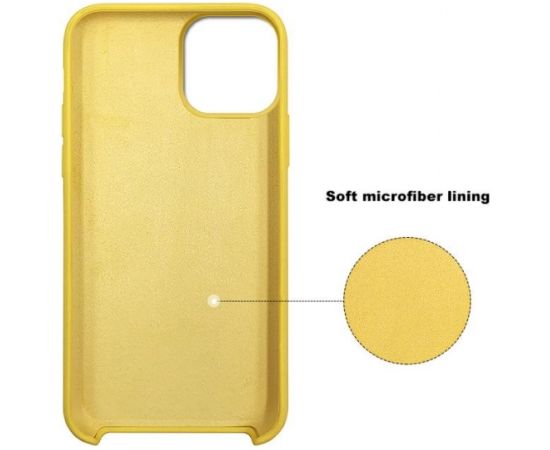 Fusion elegance fibre izturīgs silikona aizsargapvalks Apple iPhone 12 / 12 Pro dzeltens