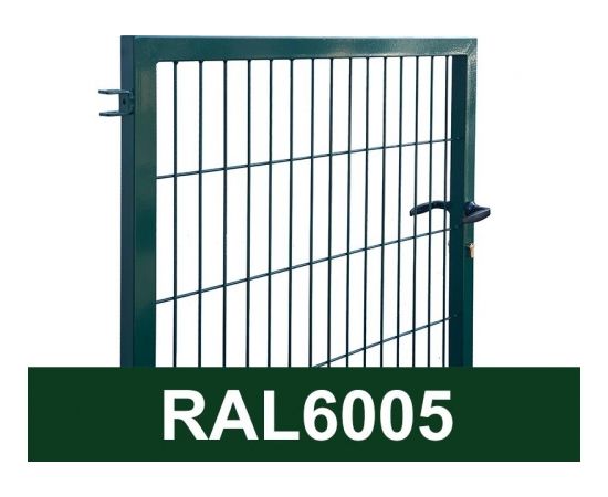 Kvadrātprofilu vārtu vērtne W1M RAL6005 1.73x1m