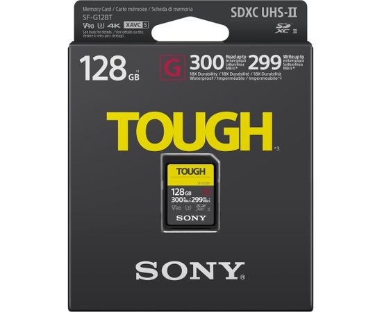 Sony memory card SDXC 128GB G Tough UHS-II U3 V90