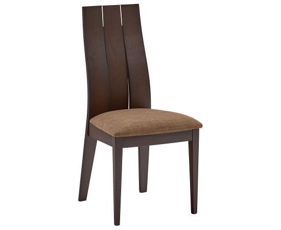 Krēsls TIFFANY 50x57xH50 / 101,5cm, materiāls: audums, krāsa: gaiši brūns, kājas un rāmis dižskabārdis