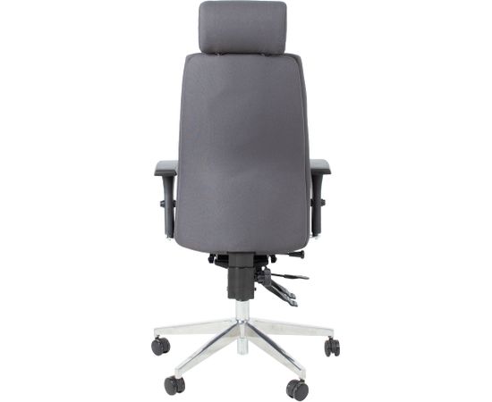 Biroja krēsls SMART EXTRA ar galvas balstu 60x63,5-70xH114-123cm, sēdeklis un atzveltne: audums, krāsa: pelēks