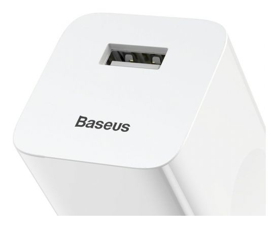 Baseus CCALL-BX02 tīkla lādētājs USB / 24W / 3A / Quick Charge 3.0 / balts