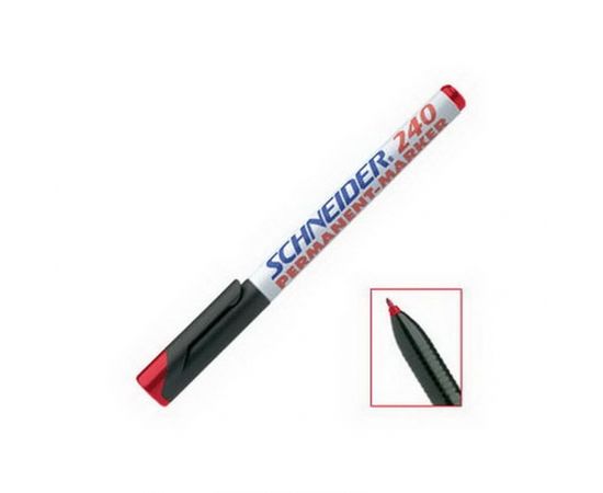 Noturīgais marķieris SCHNEIDER Maxx 240 konisks 1-2mm, sarkans