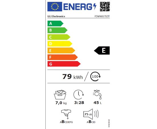 LG F2WN6S7S2T veļas mašīna