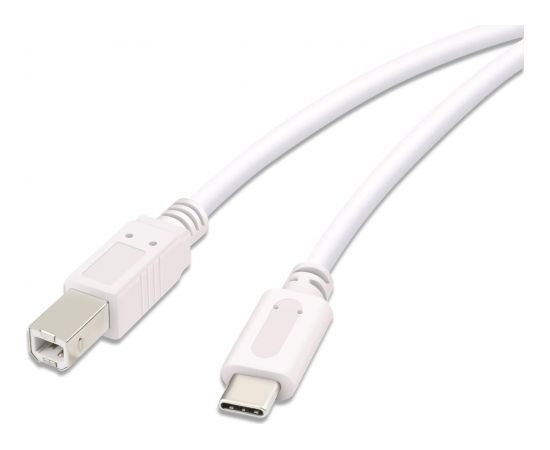 Vivanco cable USB-C - USB-B 3m, white (45356)