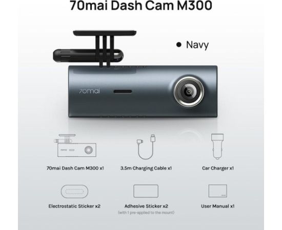 Xiaomi 70mai car DVR M300, navy Video reģistratori